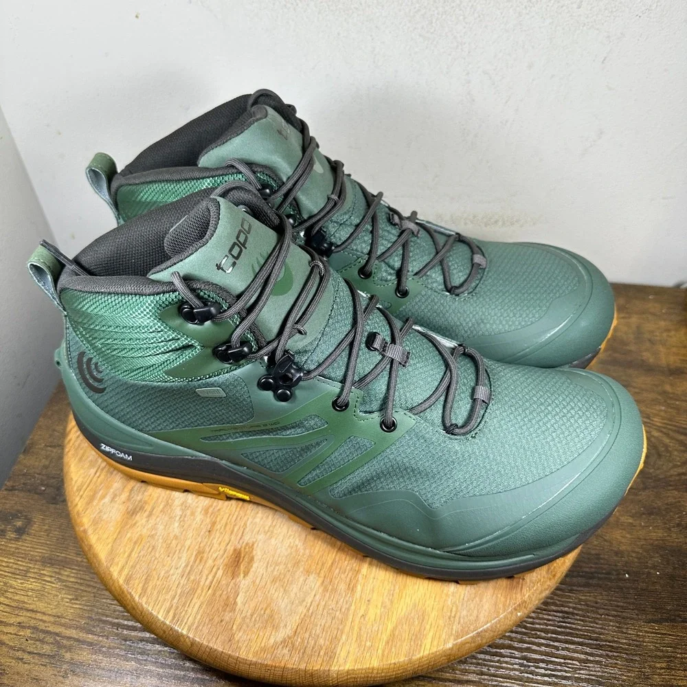 Topo Athletic Trailventure 2 WP Mens 15 Dark Green Clay Hiking Boots M054